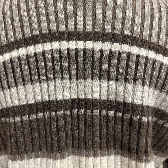 Anne Klein II Ribbed Longline Cardigan 100% Wool M Brown Business Casual Office - Picture 13 of 13